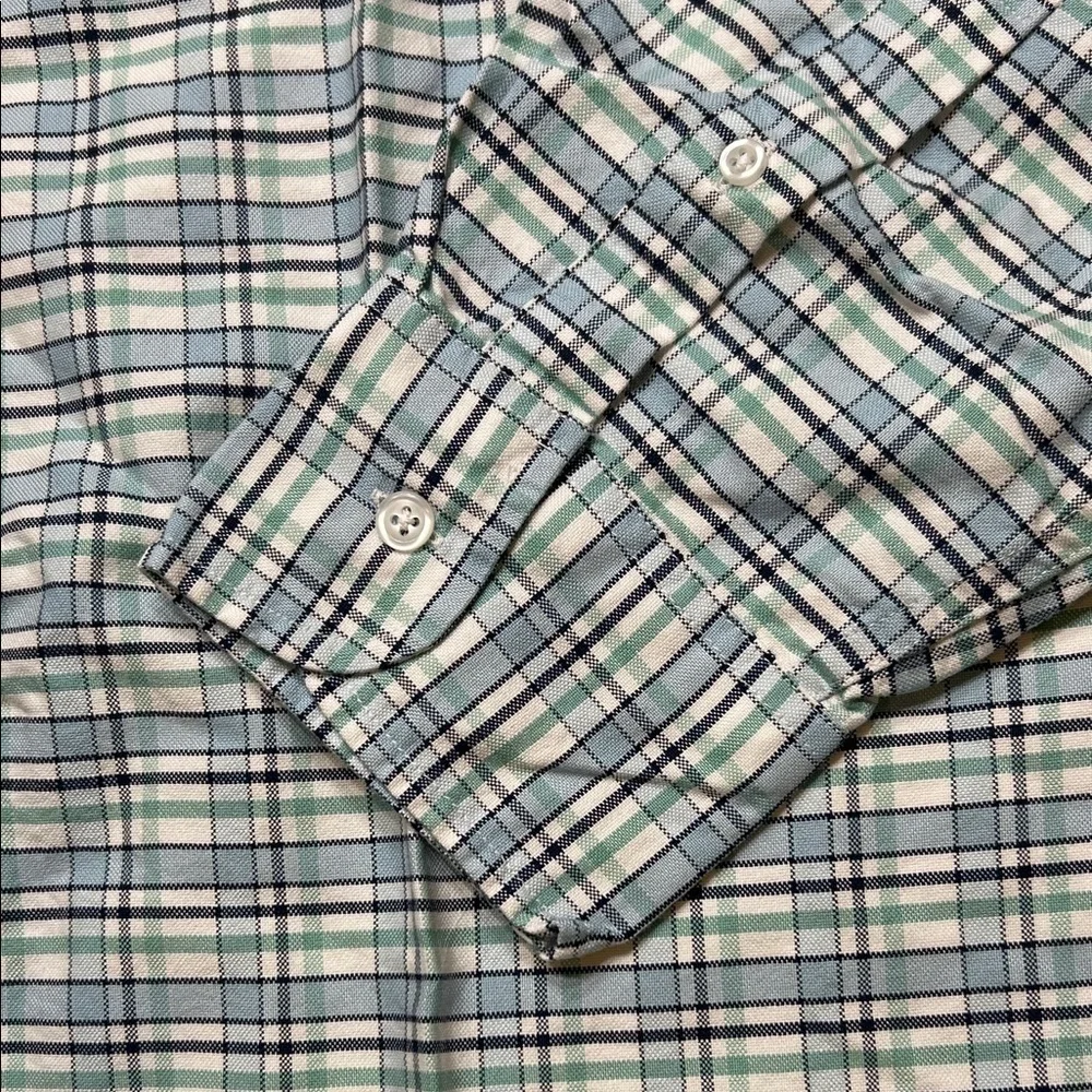 Men's J Crew Blue Plaid Oxford shirt, XL